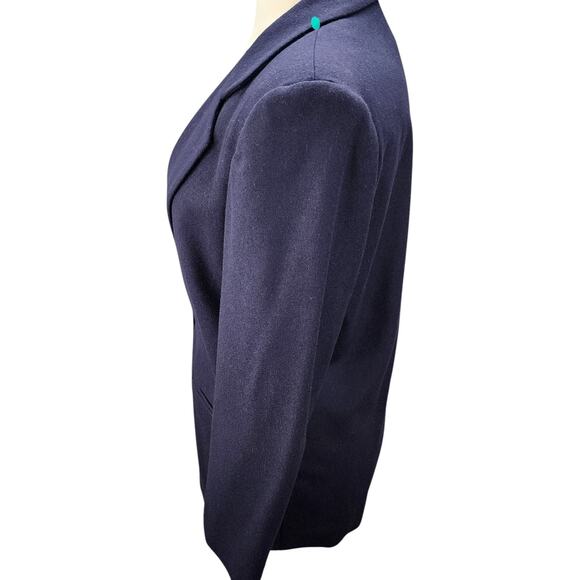 Sag Harbor Vintage Blazer 10 Blue 100% Wool Suit Jacket Workwear Career Classic - Picture 4 of 14